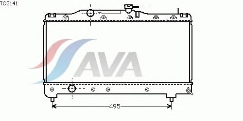Радіатор, охолодження двигуна AVA QUALITY COOLING TO2141