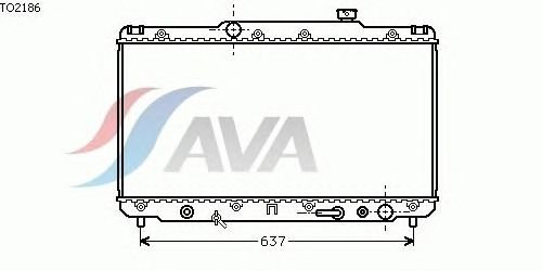 Радиатор, охлаждение двигателя AVA QUALITY COOLING TO2186