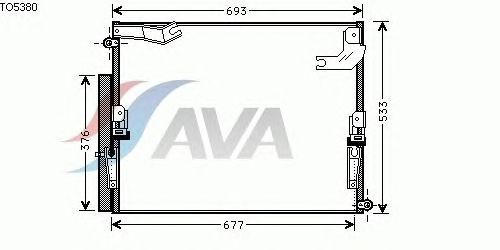 Радиатор кондиционера AVA QUALITY COOLING TO5380