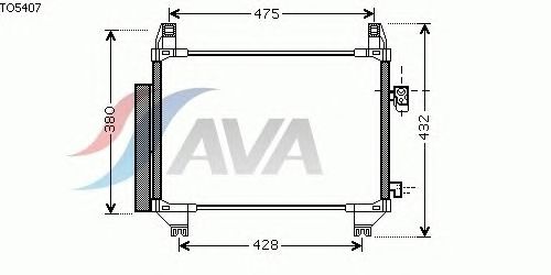 Радиатор кондиционера AVA QUALITY COOLING TO5407