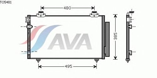 Радиатор кондиционера AVA QUALITY COOLING TO5481