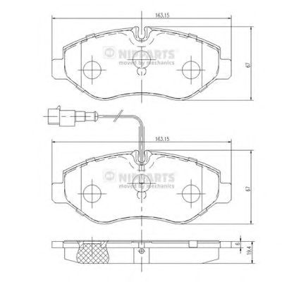 Тормозные колодки NIPPARTS N3601100