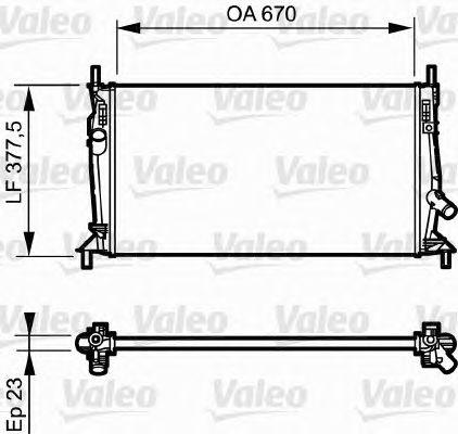 Радиатор, охлаждение двигателя VALEO 734320