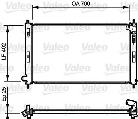 Радиатор, охлаждение двигателя VALEO 735200