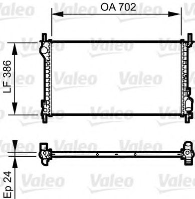 Радиатор, охлаждение двигателя VALEO 735167