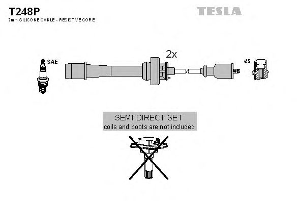 Комплект високовольтних проводів TESLA T248P
