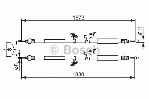 Трос ручника BOSCH 1 987 477 216