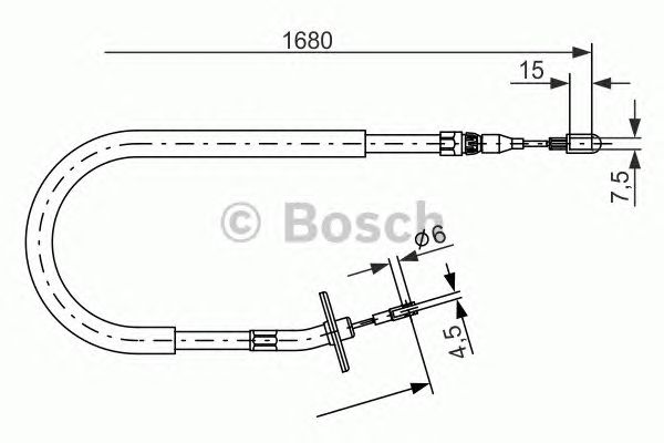 Трос ручника BOSCH 1 987 477 702