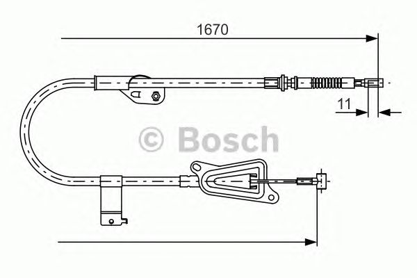 Трос ручника BOSCH 1 987 477 943
