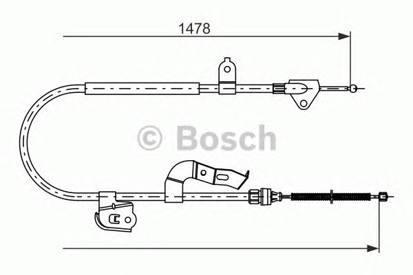 Трос ручника BOSCH 1 987 477 951