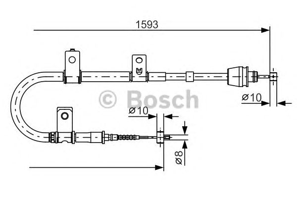 Трос ручника BOSCH 1 987 482 166
