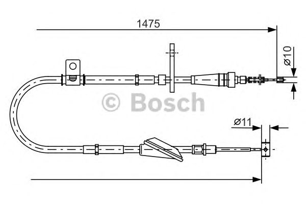 Трос ручника BOSCH 1 987 482 211