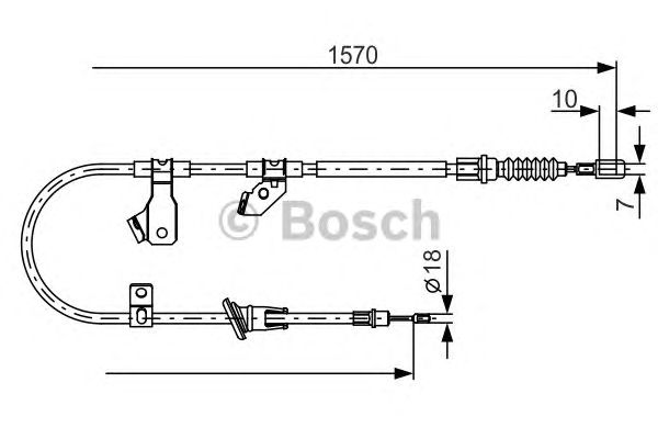 Трос ручника BOSCH 1 987 482 272