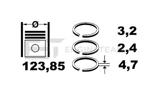 Поршневые кольца ET ENGINETEAM R1000200