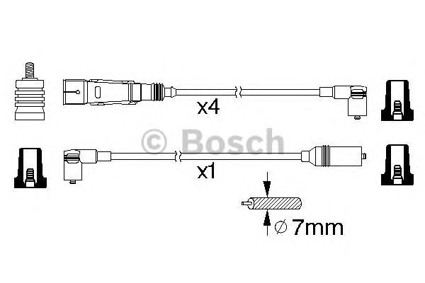 Комплект высоковольтных проводов BOSCH 0 986 356 358