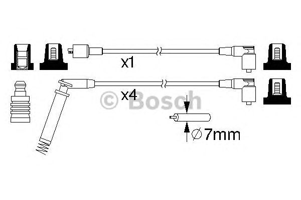 Комплект високовольтних проводів BOSCH 0 986 357 148