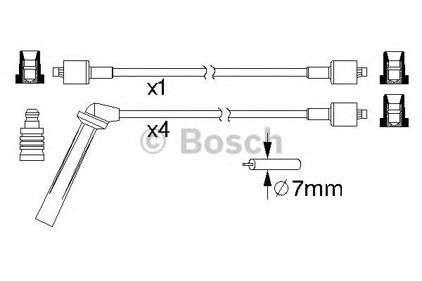 Комплект високовольтних проводів BOSCH 0 986 357 161