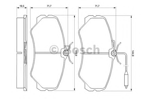 Тормозные колодки BOSCH 0 986 460 998