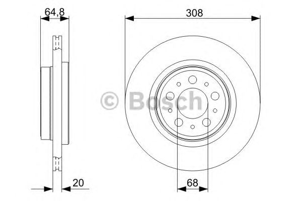 Тормозной диск BOSCH 0 986 479 320