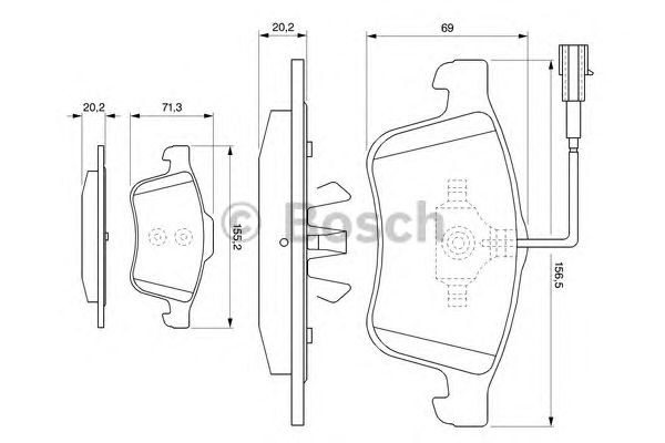 Тормозные колодки BOSCH 0 986 494 071