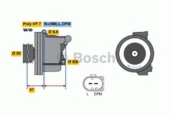 Генератор BOSCH 0 122 0AA 1P0