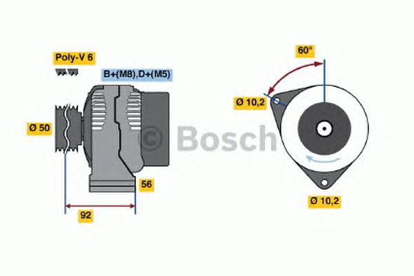 Генератор BOSCH 0 986 041 210