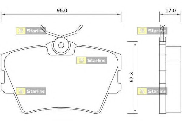 Тормозные колодки STARLINE BD S097