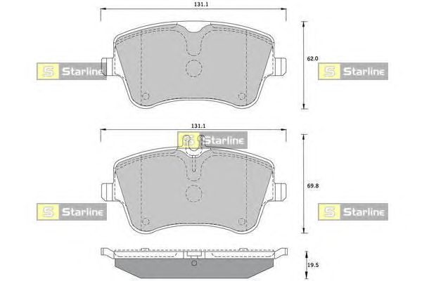 Тормозные колодки STARLINE BD S373