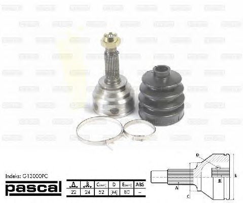 Комплект ШРУСов PASCAL G13000PC