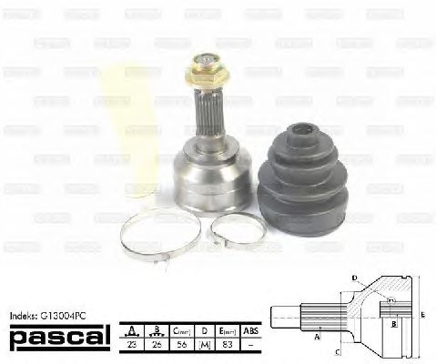 Комплект ШРУСов PASCAL G13004PC