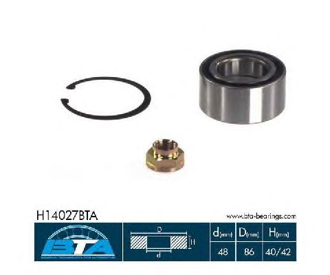 Підшипник маточини BTA H14027BTA