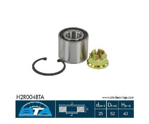 Підшипник маточини BTA H2R004BTA