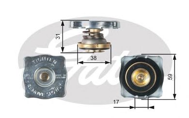 Пробка радиатора GATES RC130