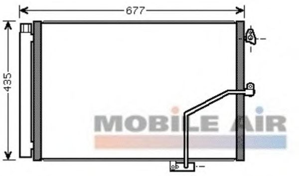 Радиатор кондиционера VAN WEZEL 30005450