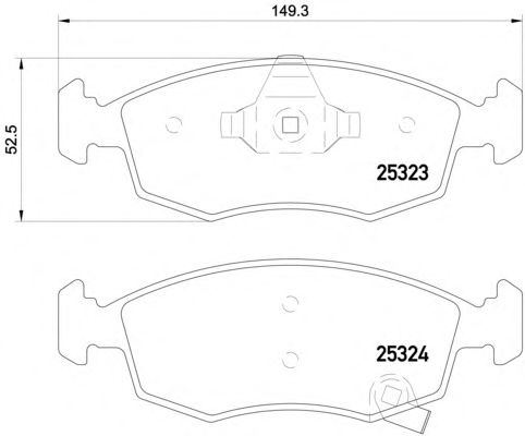 Тормозные колодки TEXTAR 2532301