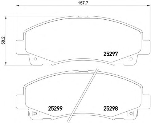 Тормозные колодки TEXTAR 2529701