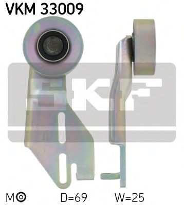 Натяжной ролик поликлинового ремня SKF VKM 33009