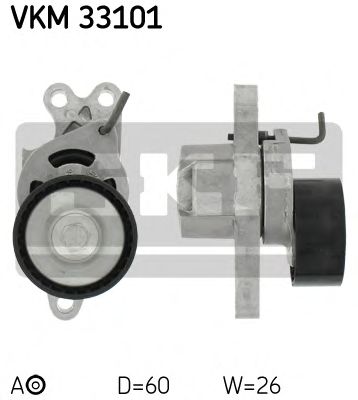 Натяжной ролик поликлинового ремня SKF VKM 33101