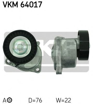 Натяжной ролик поликлинового ремня SKF VKM 64017