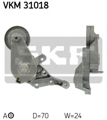 Натяжной ролик поликлинового ремня SKF VKM 31018