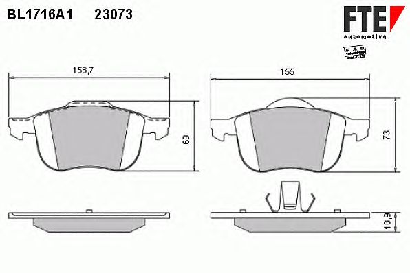 Тормозные колодки FTE BL1716A1