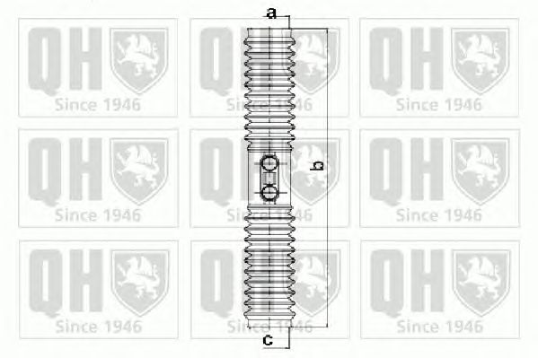 Комплект пыльников рулевой рейки QUINTON HAZELL QG1257