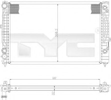 Радиатор, охлаждение двигателя TYC 702-0009