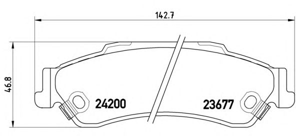 Гальмівні колодки BREMBO P 10 002