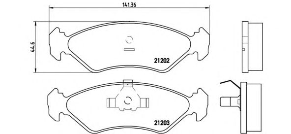 Тормозные колодки BREMBO P 24 028