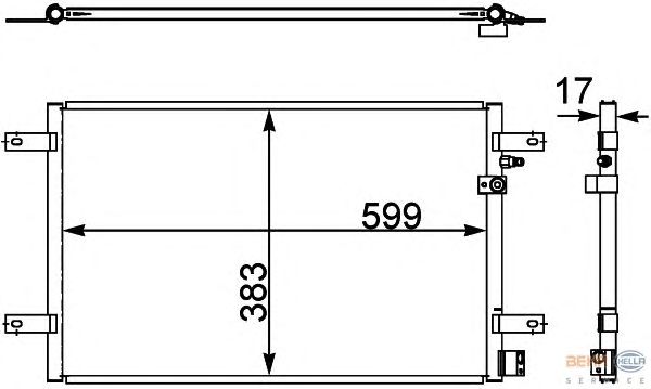 Радиатор кондиционера HELLA 8FC 351 302-451
