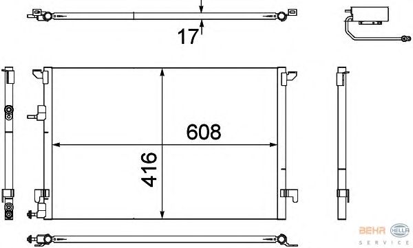 Радіатор кондиціонера HELLA 8FC 351 304-471