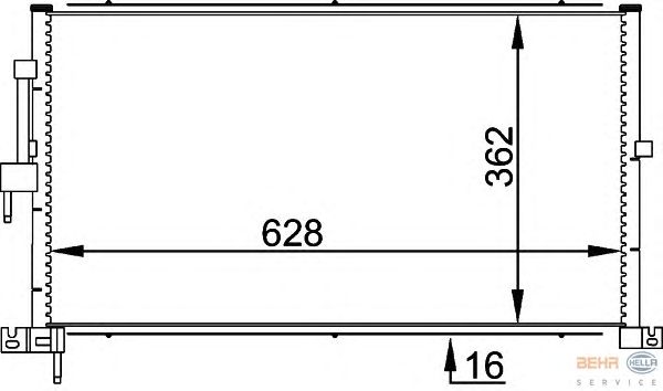 Радиатор кондиционера HELLA 8FC 351 318-311