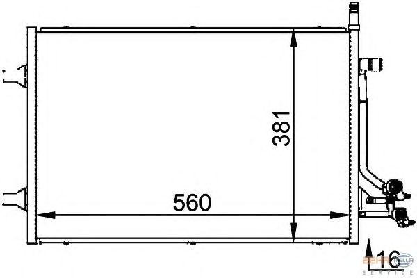 Радиатор кондиционера HELLA 8FC 351 318-381