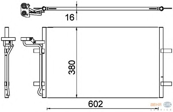 Радиатор кондиционера HELLA 8FC 351 319-301
